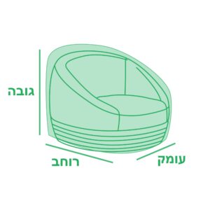 כיסוי כורסא עגולה