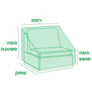 כיסוי כורסא ללא ידיות